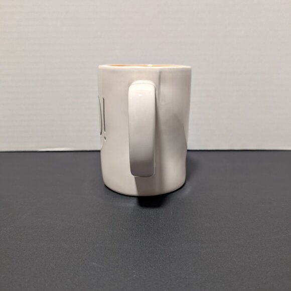 Rae Dunn Matte White BOO! Halloween Mug Orange Ceramic Large Letter LL Script - Picture 3 of 6